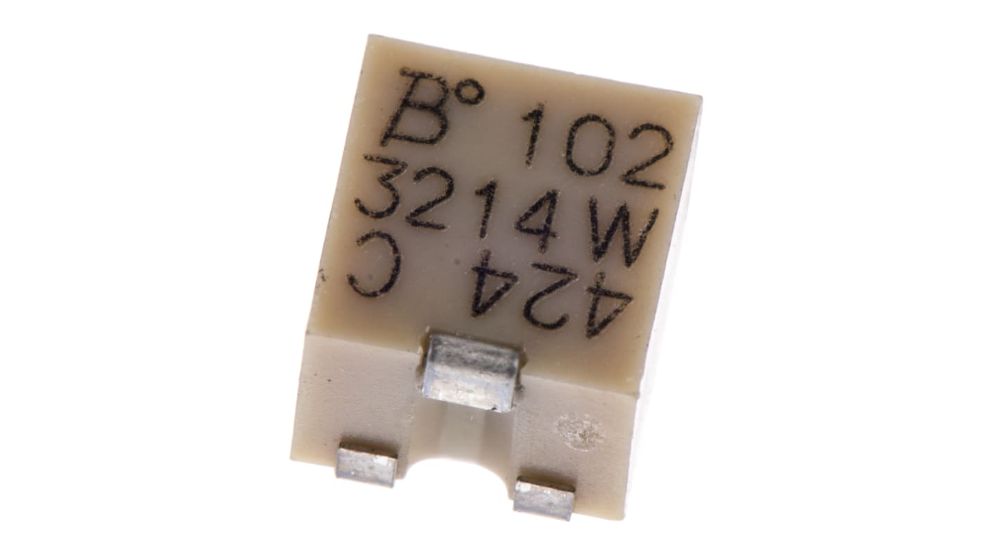 Bourns 3214 5-Gang SMD Trimmer-Potentiometer, Einstellung von oben, 1kΩ, ±10%, 0.25W, J-Schraubkloben, L. 4.8mm