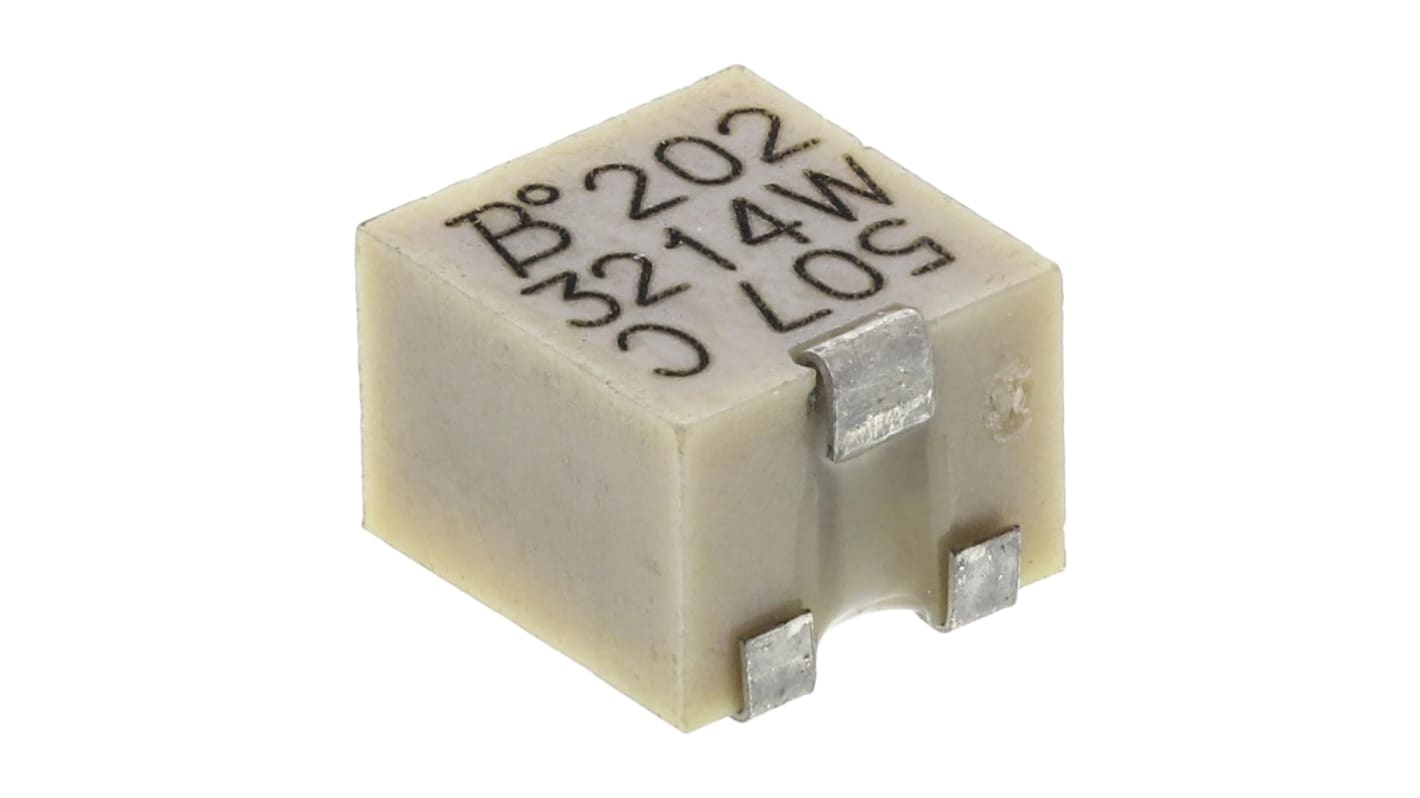 Bourns 3214 5-Gang SMD Trimmer-Potentiometer, Einstellung von oben, 2kΩ, ±10%, 0.25W, J-Schraubkloben, L. 4.8mm