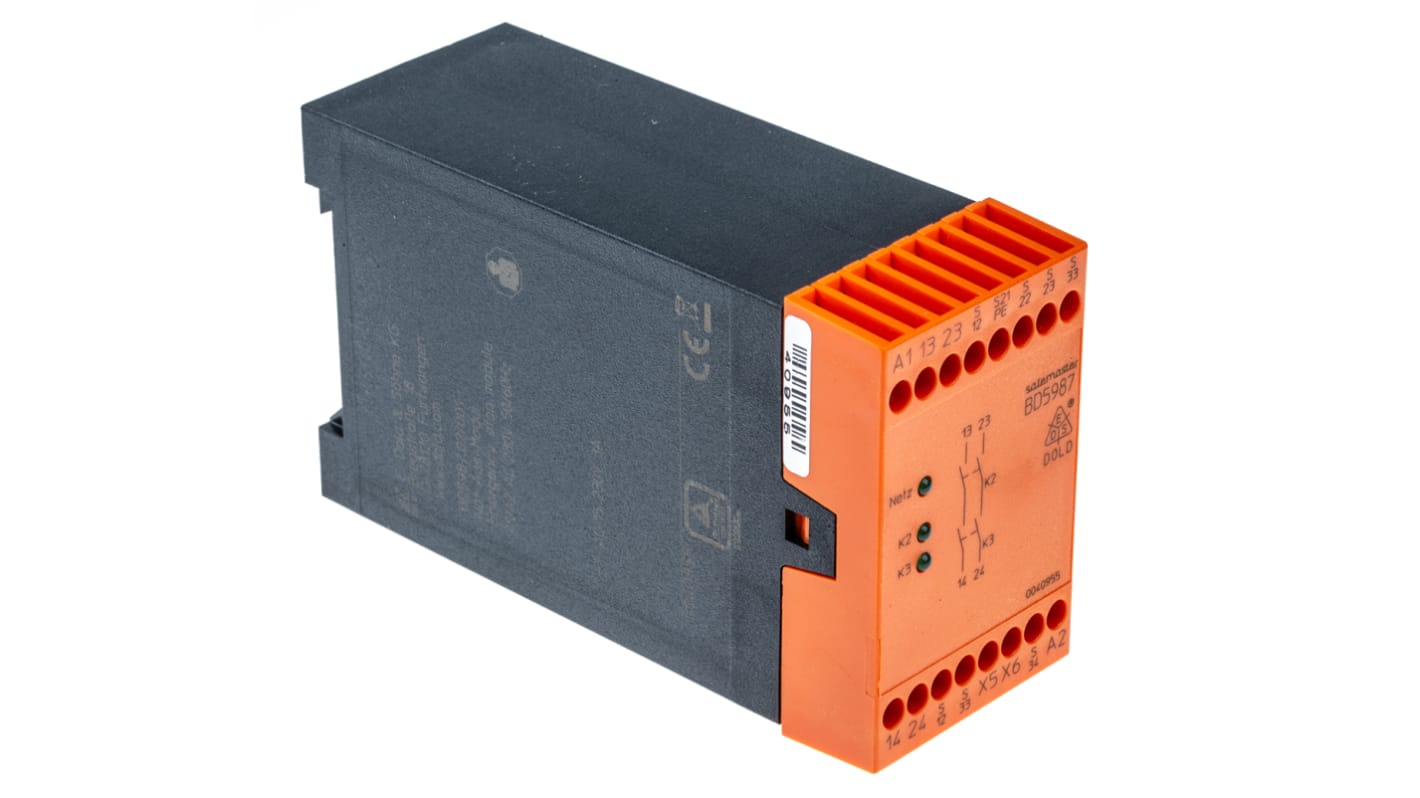 Dold Dual-Channel Emergency Stop Safety Relay, 230V ac, 2 Safety Contacts