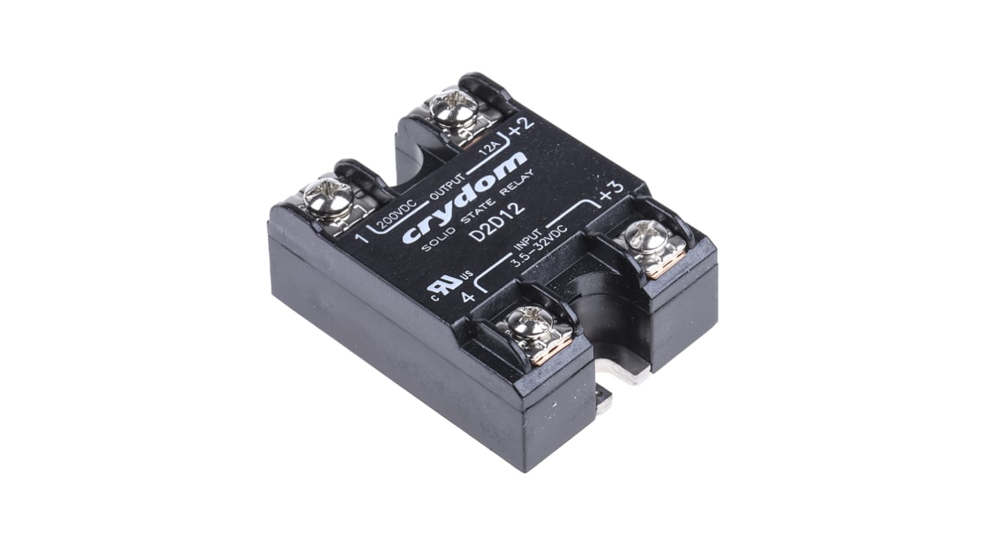 Sensata Crydom 1-DC Series Solid State Relay, 12 A Load, Surface Mount, 200 V Load, 32 V Control