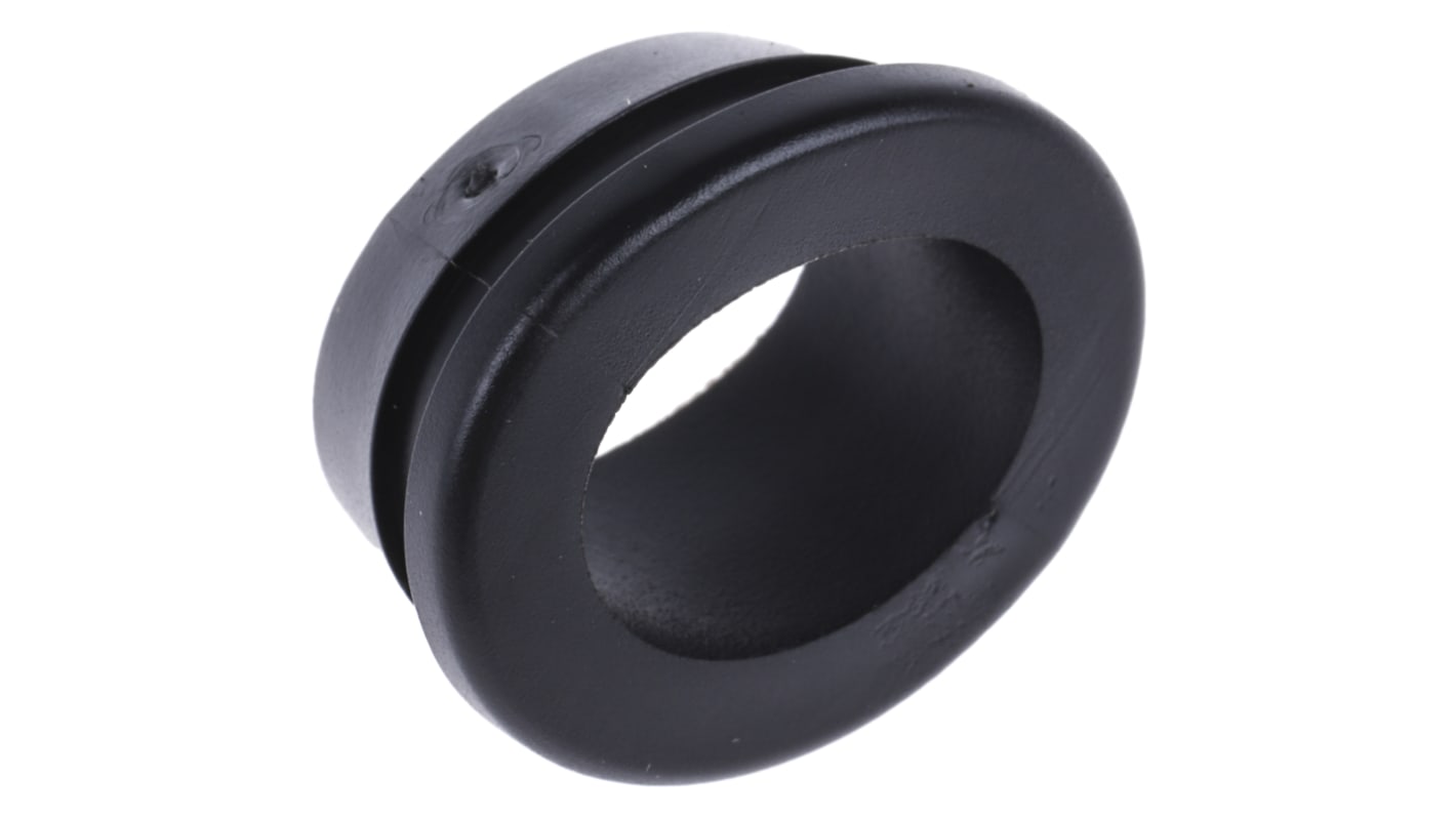 RS PRO Black PVC 16mm Cable Grommet for Maximum of 12mm Cable Dia. RS