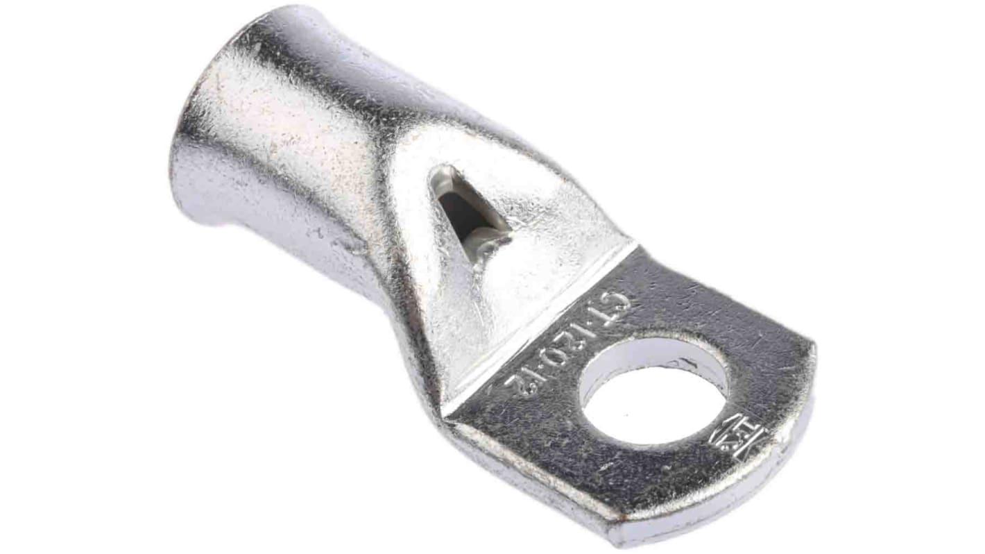 RS PRO Uninsulated Ring Terminal, M12 Stud Size, 120mm² to 120mm² Wire Size