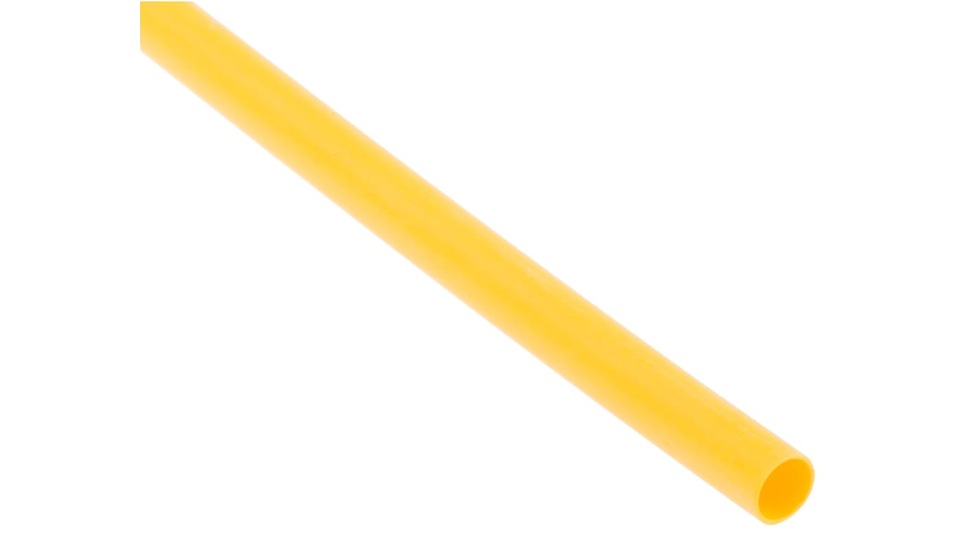 Gaine thermorétractable RS PRO, Dia. 3mm Jaune rétreint 3:1, 1.2m