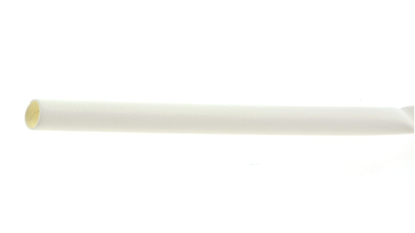 Gaine thermorétractable RS PRO, Dia. 3mm Blanc rétreint 3:1, 1.2m