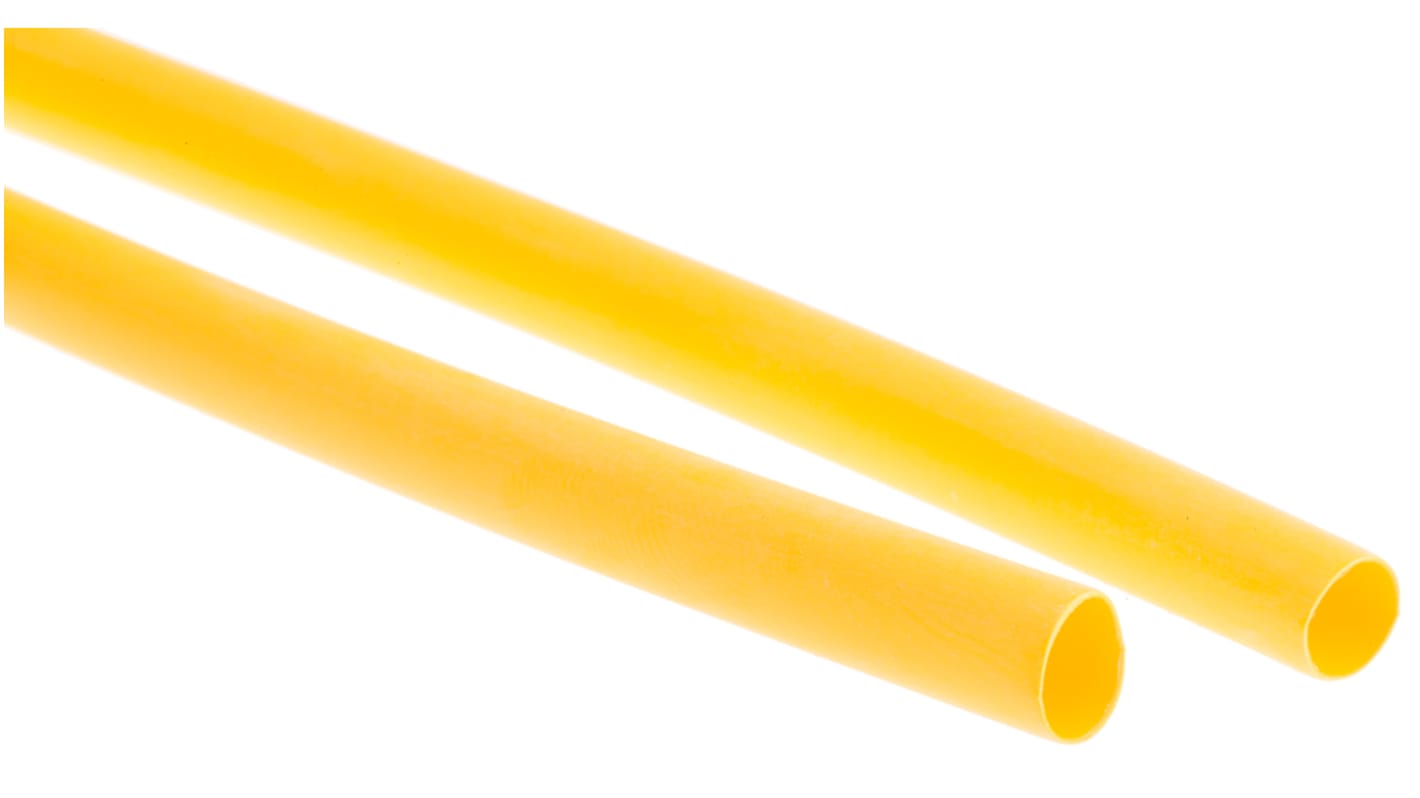 RS PRO Adhesive Lined Heat Shrink Tube, Yellow 6.4mm Sleeve Dia. x 1.2m