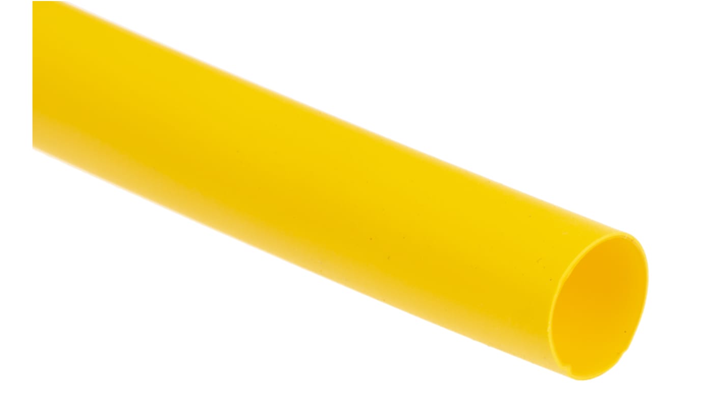 RS PRO Adhesive Lined Heat Shrink Tube, Yellow 9.5mm Sleeve Dia. x 1.2m