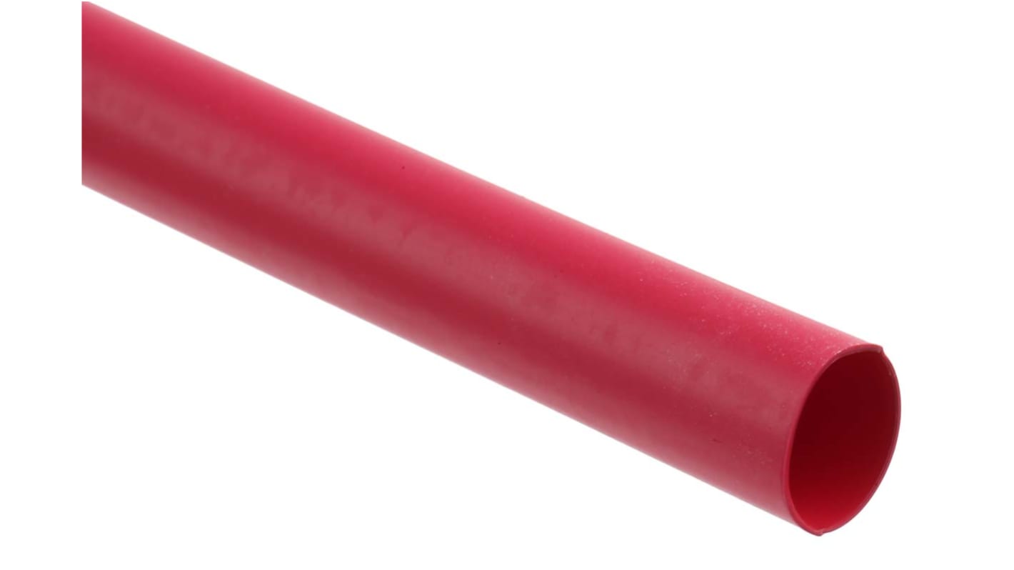 RS PRO Adhesive Lined Heat Shrink Tube, Red 9mm Sleeve Dia. x 1.2m Length 3:1 Ratio