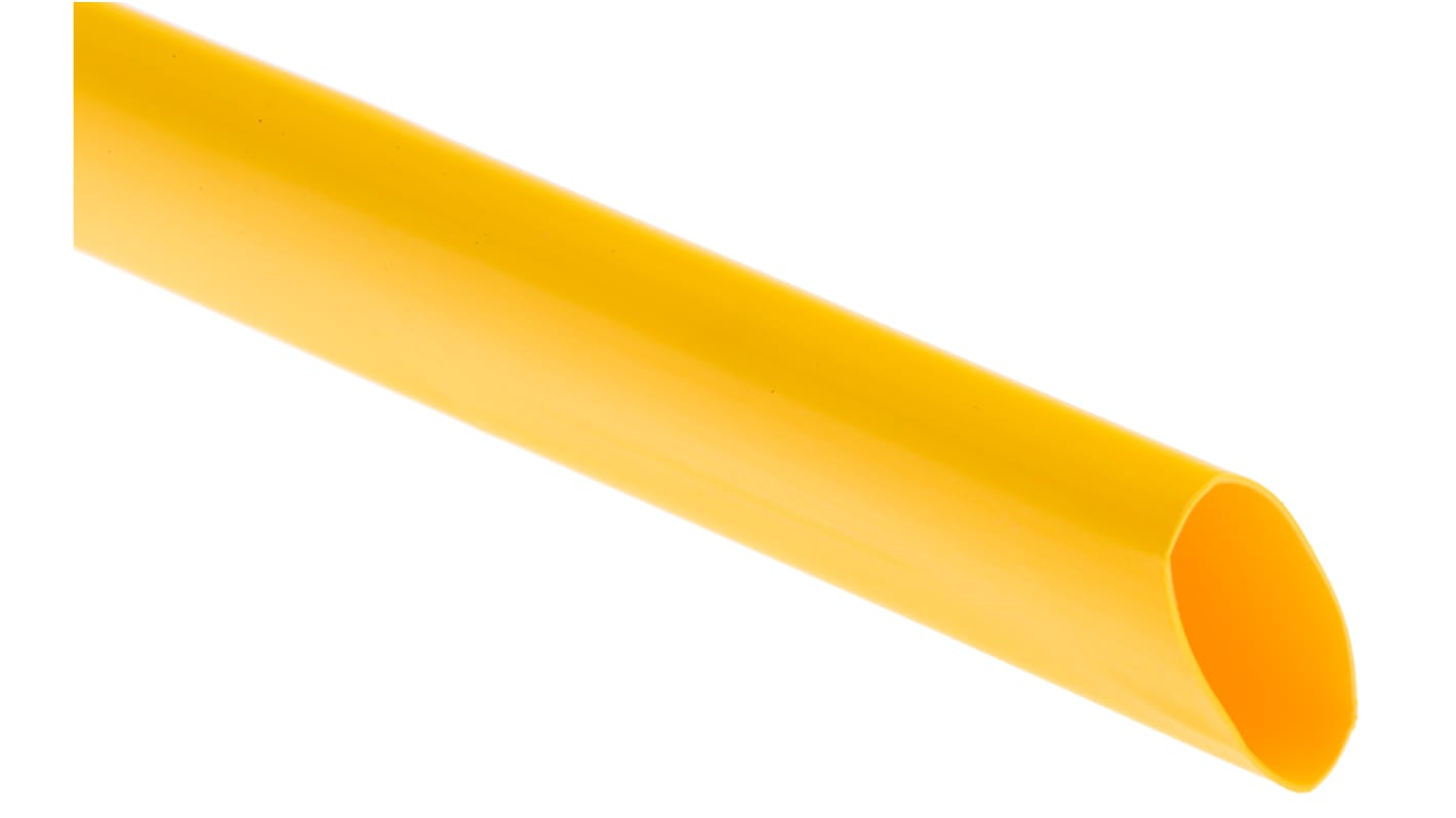 RS PRO Adhesive Lined Heat Shrink Tube, Yellow 19mm Sleeve Dia. x 1.2m