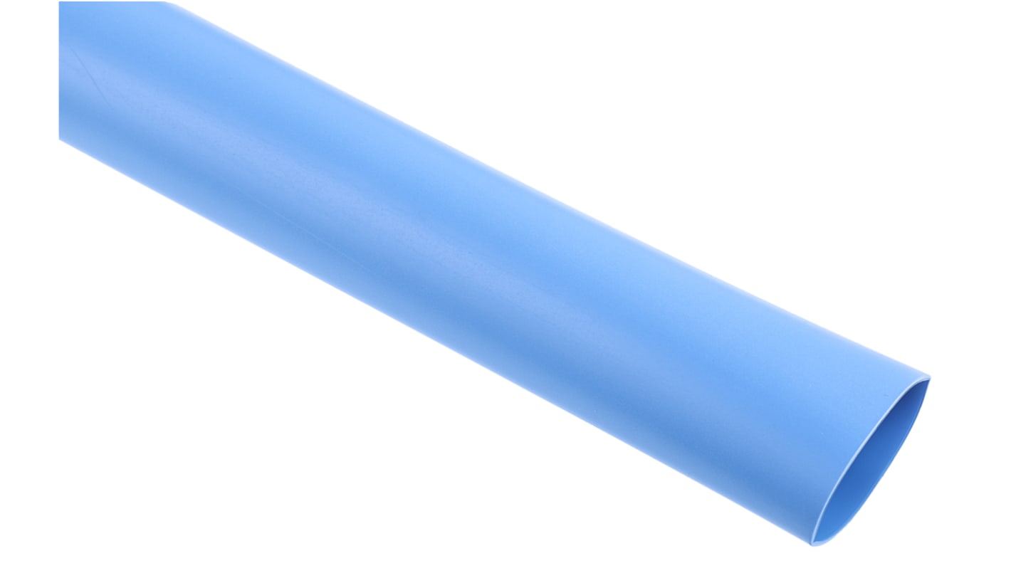 Gaine thermorétractable RS PRO, Dia. 19mm Bleu rétreint 3:1, 1.2m