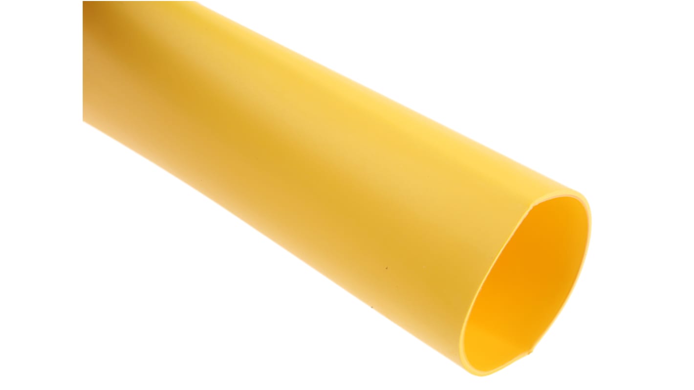 RS PRO Adhesive Lined Heat Shrink Tube, Yellow 24mm Sleeve Dia. x 1.2m