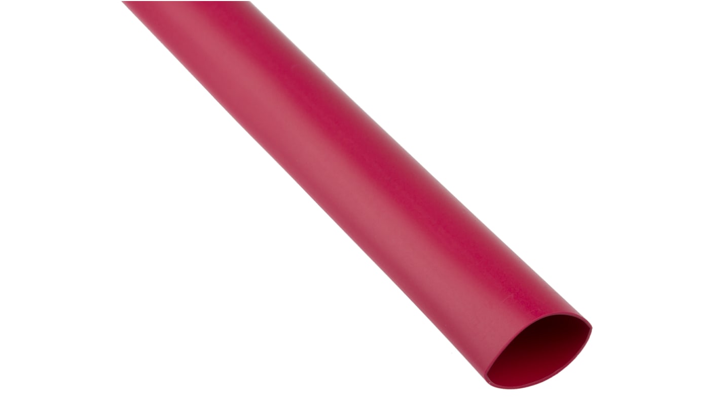 RS PRO Adhesive Lined Heat Shrink Tube, Red 24mm Sleeve Dia. x 1.2m