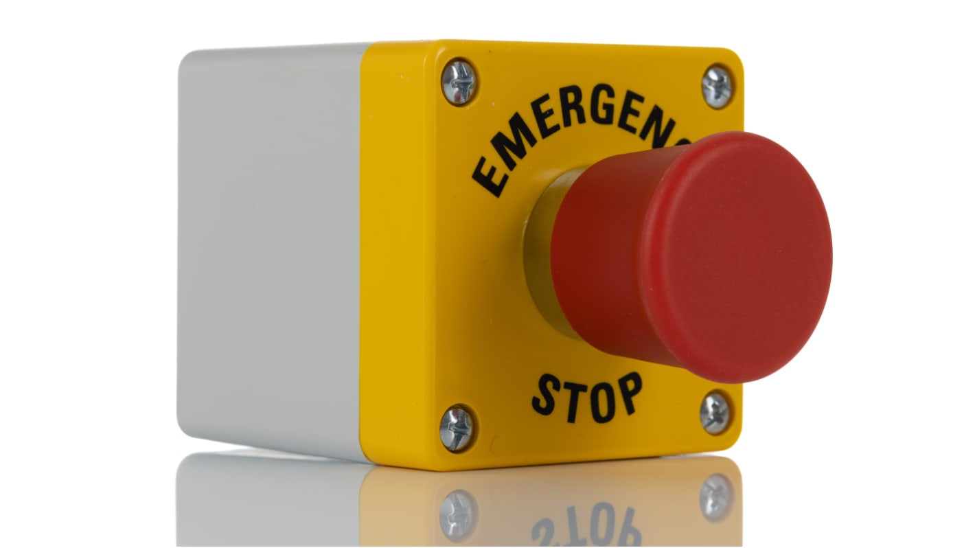 RS PRO Pull Release Emergency Stop Push Button, Surface Mount, 1NC, IP65