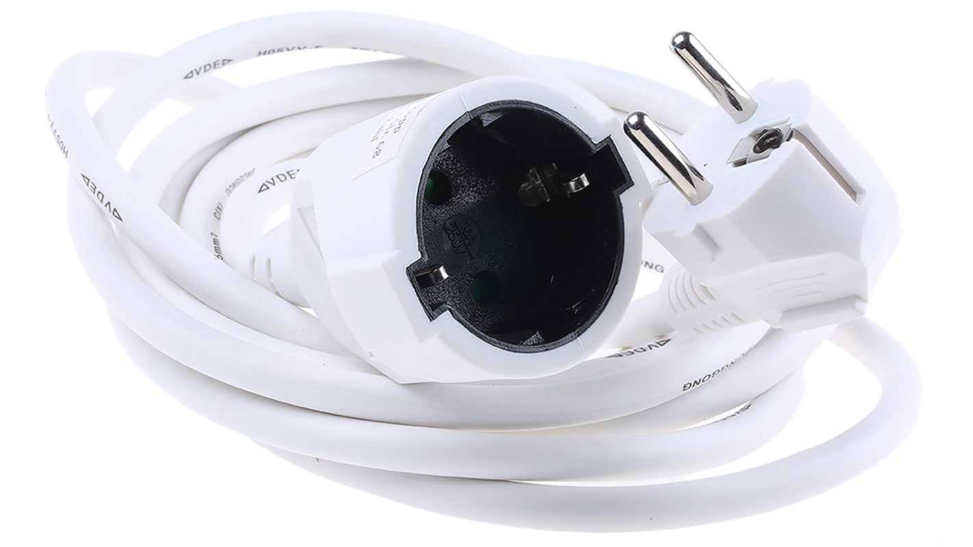 Cavo di alimentazione Kopp CEE 7/3 Schuko/Schuko, CEE 7/4, 16 A, 250 V, L. 3m