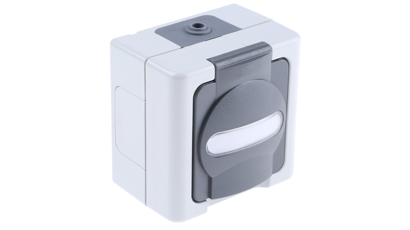 Kopp Grey Socket, Rated At 16A, 250 V