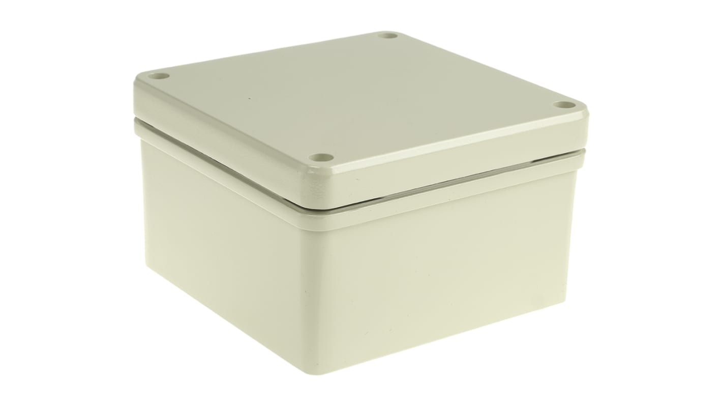 Caja RS PRO de Aluminio Presofundido Gris, 166 x 166 x 100mm, IP66, Apantallada