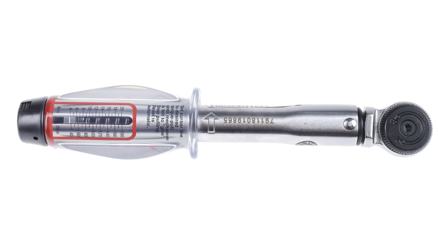 Norbar Torque Tools Click Torque Wrench, 4 → 20Nm, 1/4 in Drive, Square Drive - RS Calibrated