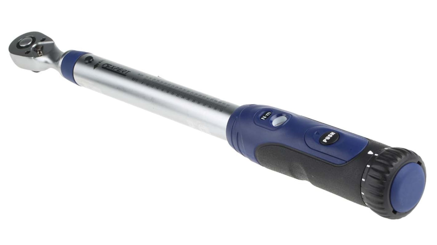 Expert by Facom Click Torque Wrench, 10 → 50Nm, 3/8 in Drive, Square Drive - RS Calibrated