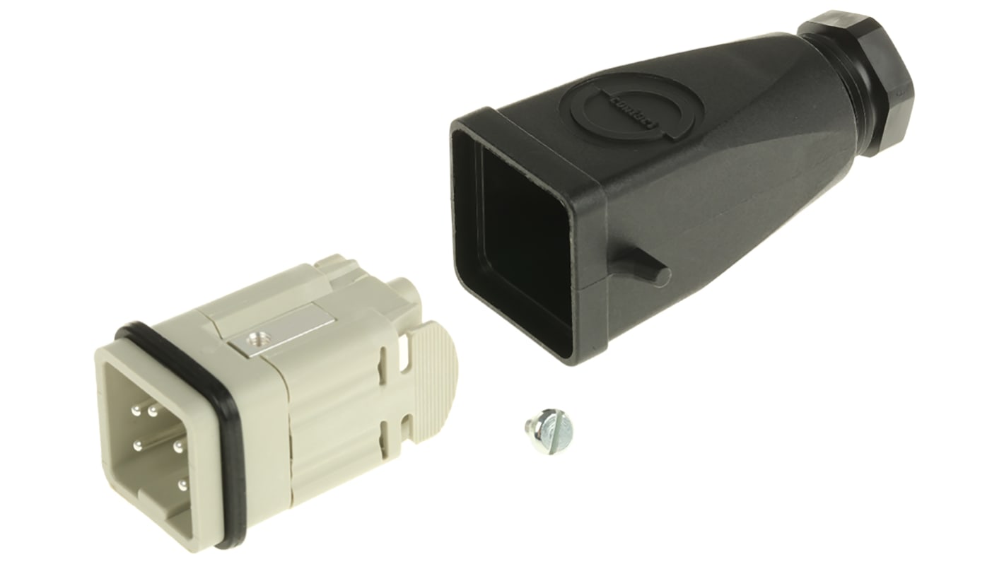 Conector de potencia EPIC H-A Macho de 4 vías, 400 V, 600 V, 10A, con rosca PG11