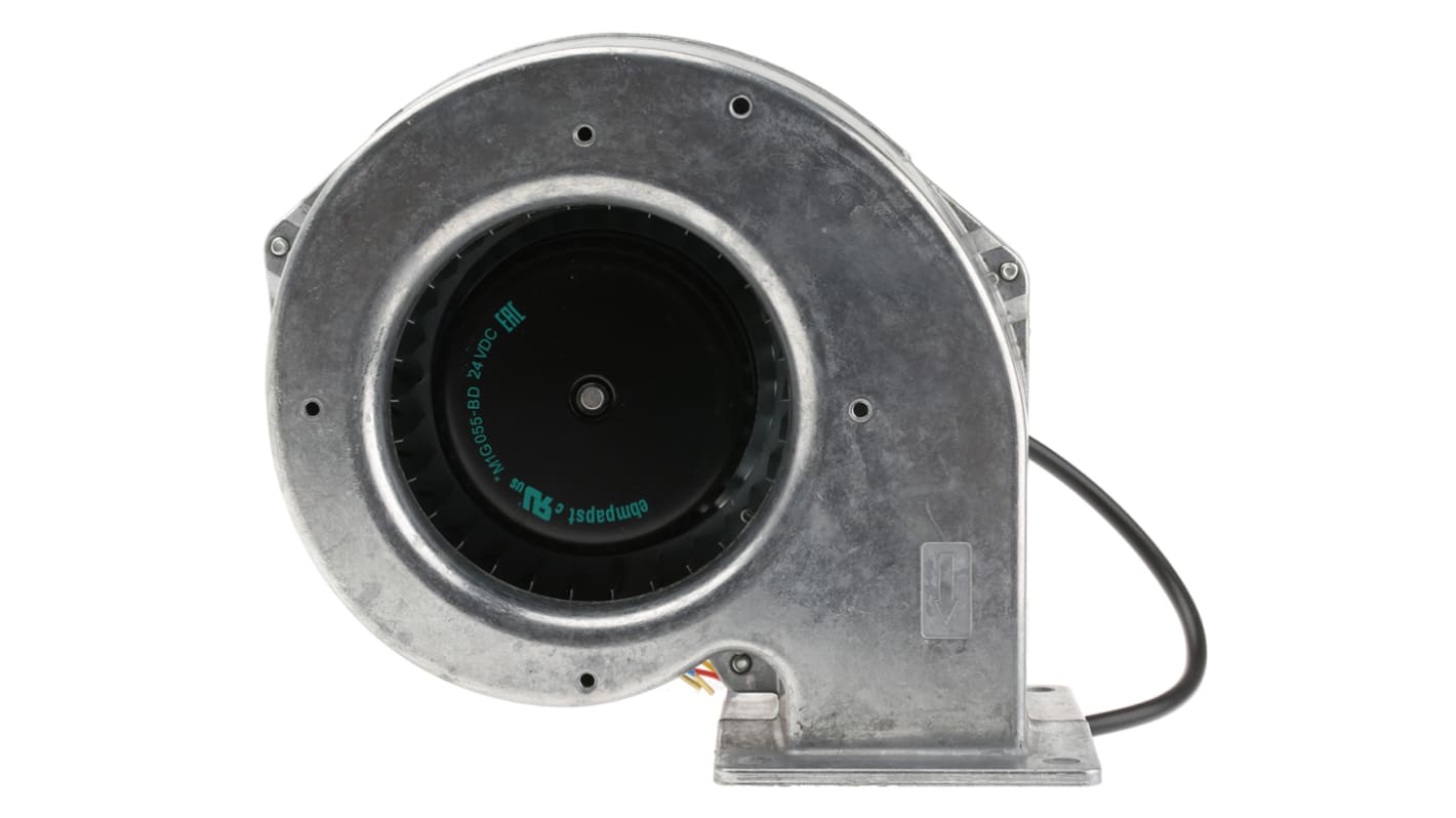 ebm-papst G1G108 Series Centrifugal Fan, 24 V dc, 225m³/h, DC Operation, 183 x 159 x 115mm