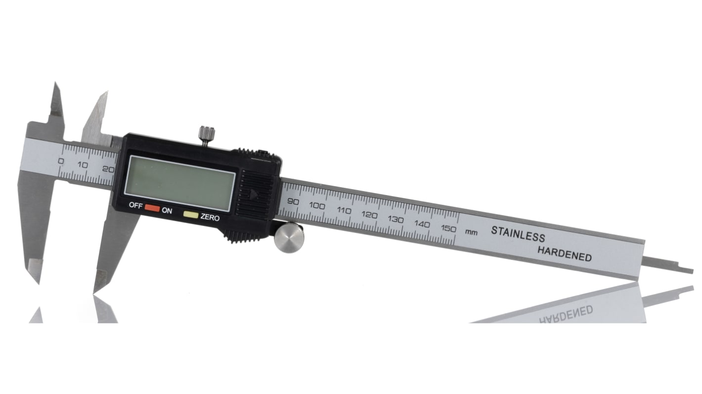 RS PRO 150mm Digital Caliper Caliper 0.01 mm Resolution, Metric