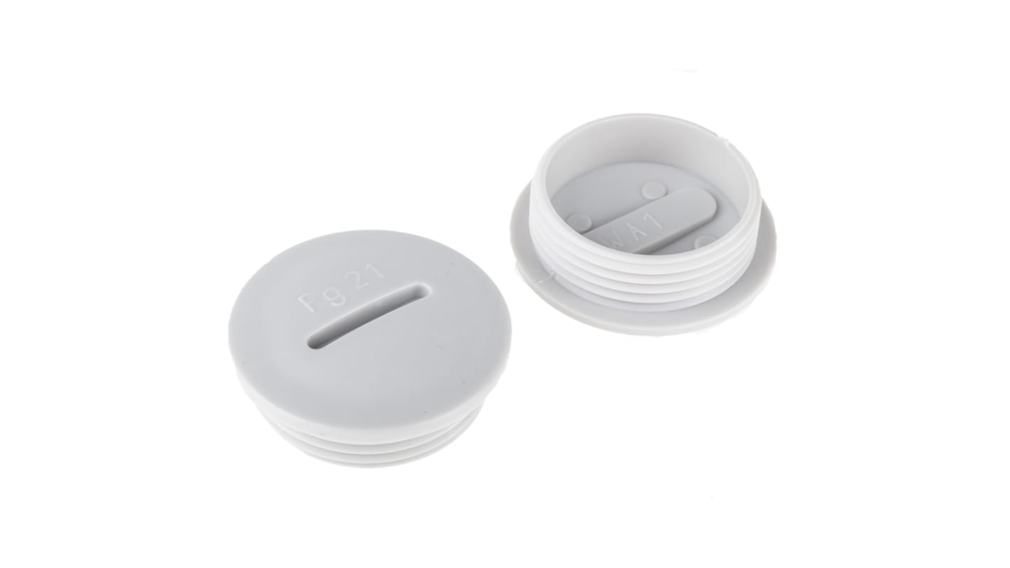 Tapón ciego para prensaestopas Lapp, Gris, PG21, Roscado, Poliestireno (PS), Tapón, 33mm, IP54