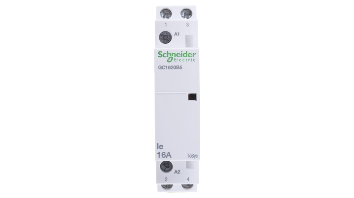 Contattore Schneider Electric, serie GC16, 2 poli, 2 N/A, 16 A, bobina 24 V c.a.