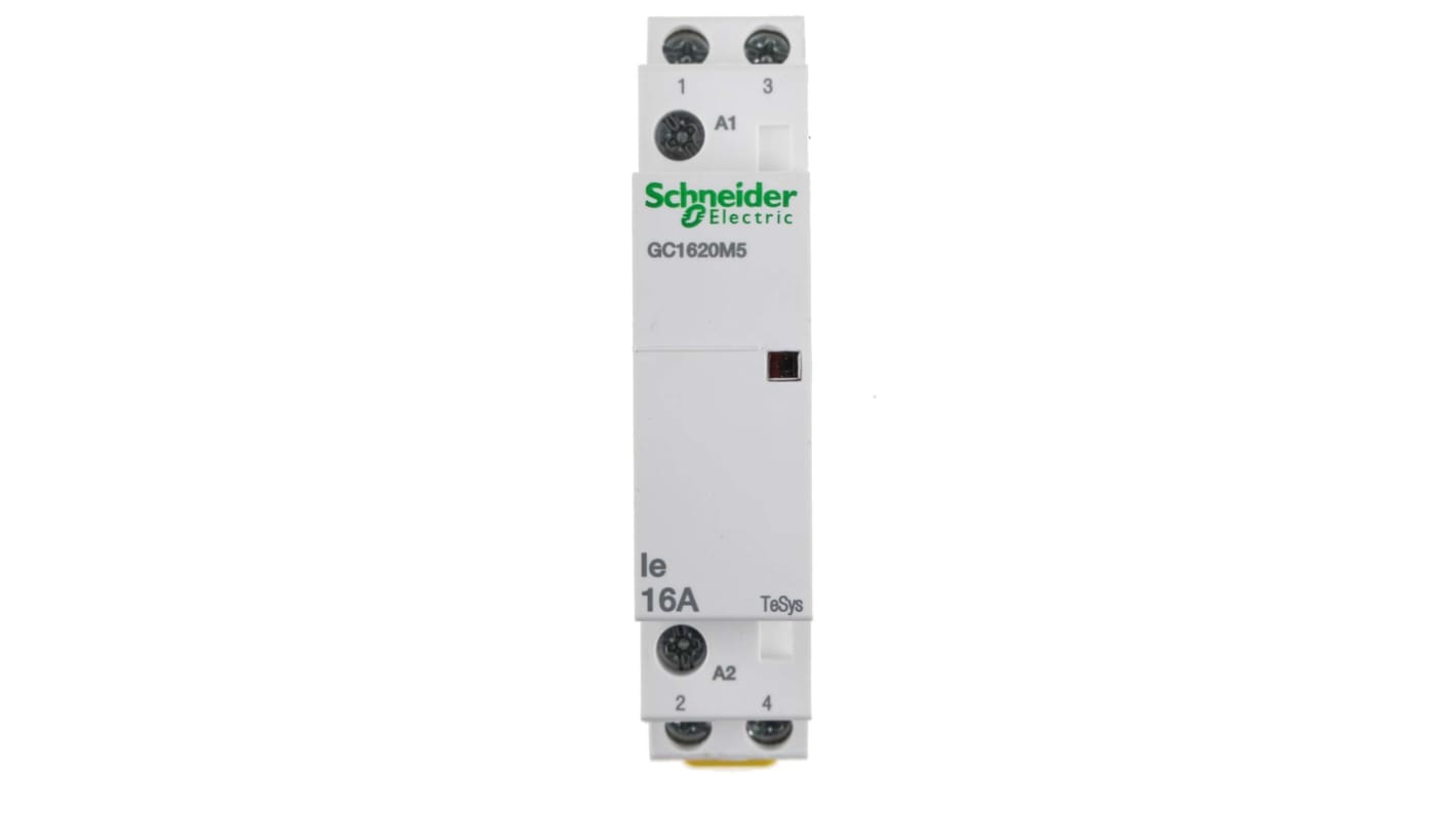 Contacteur Schneider Electric série GC16, 2 pôles , 2 N/O, 16 A, 230 V c.a.