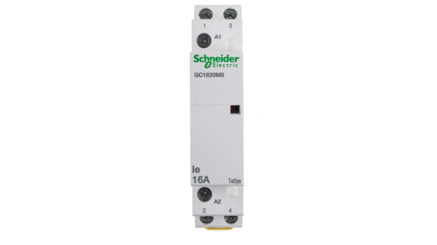 Schneider Electric TeSys GC GC16 Leistungsschütz / 230 V ac Spule, 2 -polig 2 Schließer, 250 Vac / 16 A