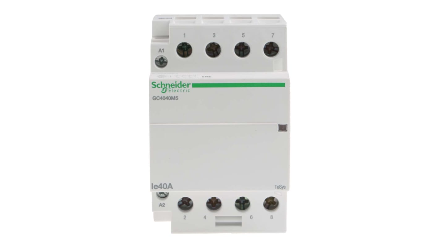 Schneider Electric GC40 Series Contactor, 230 V ac Coil, 4-Pole, 40 A, 4NO, 415 V ac