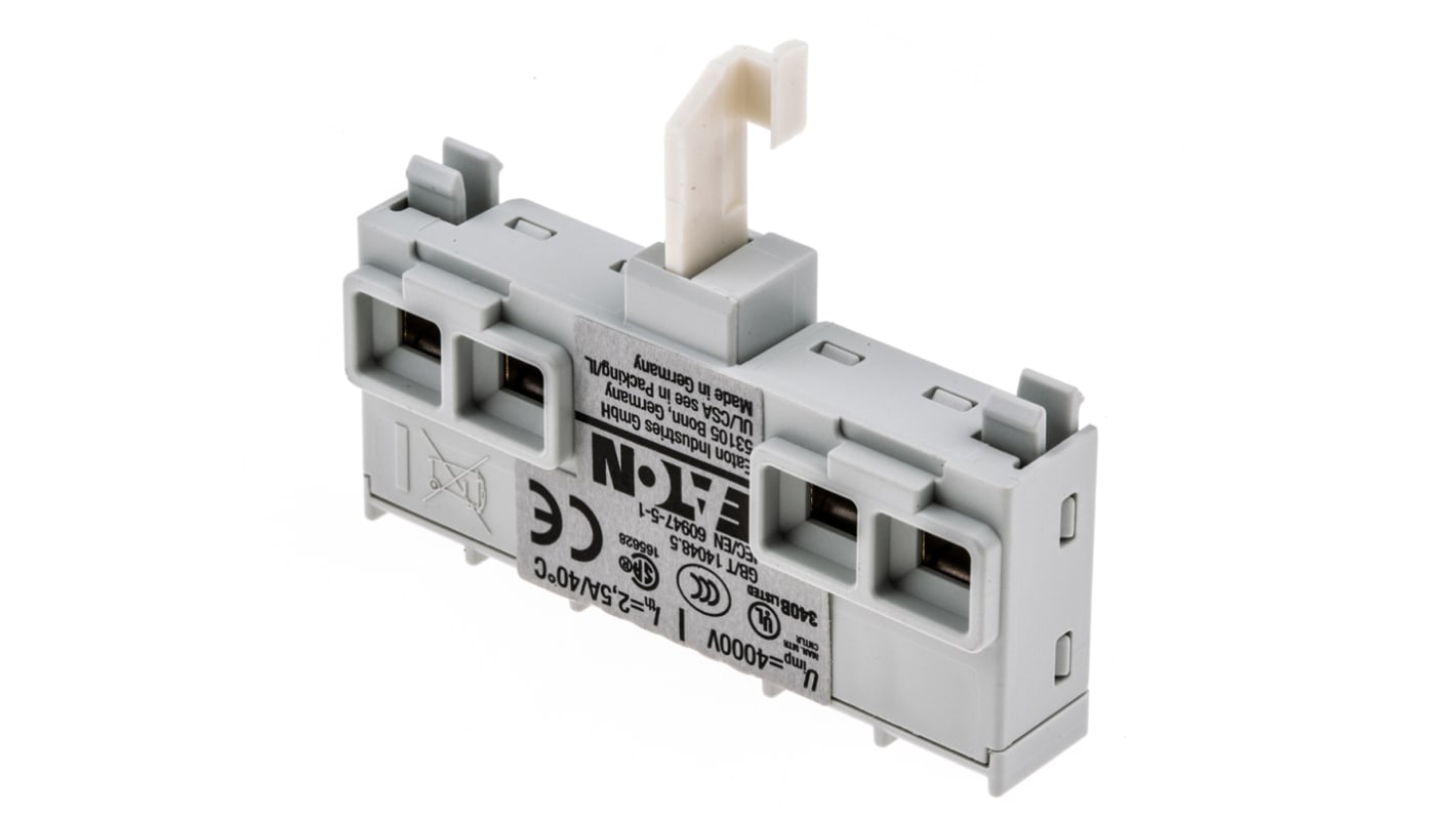 Eaton Auxiliary Contact, 2 Contact, 1NC + 1NO, Front Mount