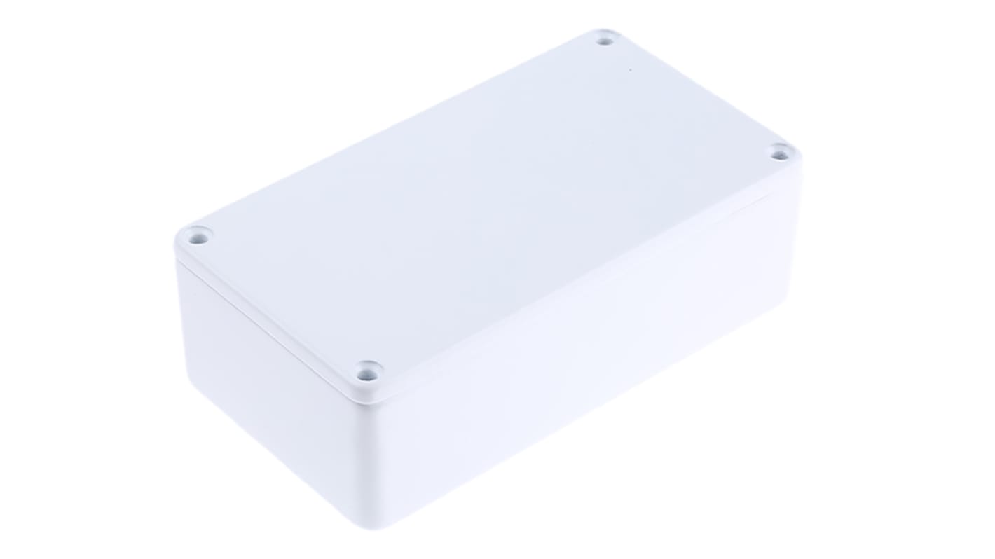 Caja CAMDENBOSS de Aluminio Presofundido Blanco, 120 x 66 x 40mm, IP54, Apantallada