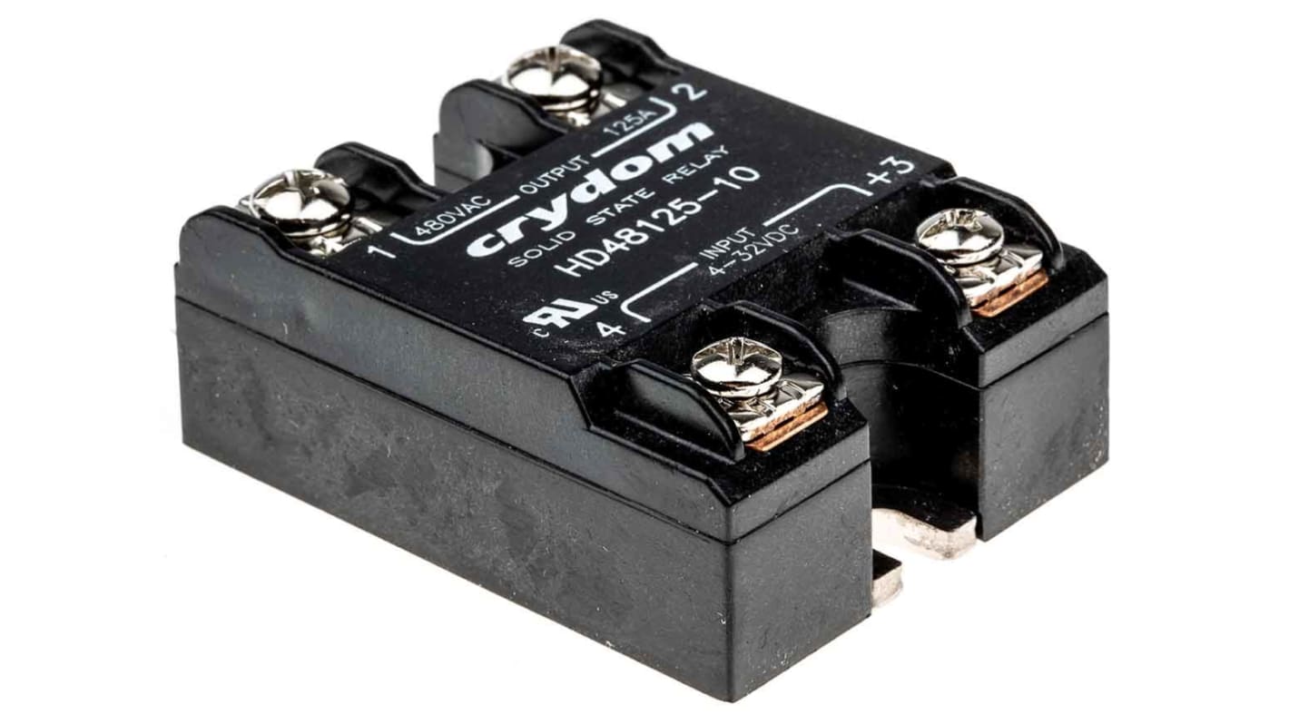 Sensata / Crydom HD Series Solid State Relay, 125 A Load, Panel Mount, 530 V ac Load, 32 V Control