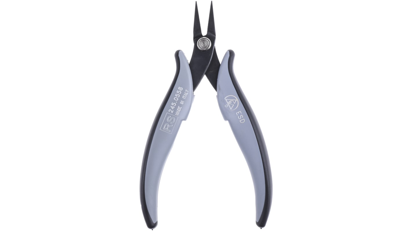 RS PRO Flat Nose Pliers, 140 mm Overall, Straight Tip, 20mm Jaw, ESD