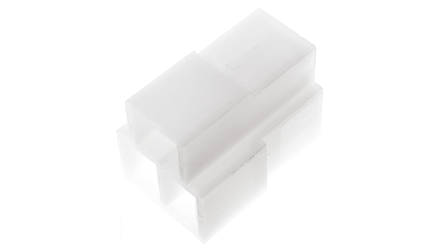 TE Connectivity AMP FASTIN-FASTON Crimpkontaktgehäuse, Buchse, Nylon 6.6, B 6.35mm, Natur, 3-polig