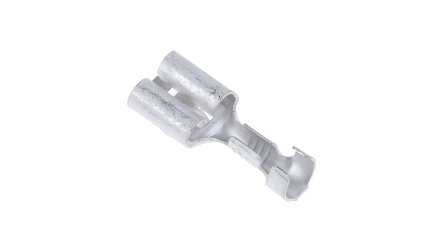 TE Connectivity FASTIN-FASTON .250 Uninsulated Female Spade Connector, Receptacle, 6.35 x 0.81mm Tab Size, 0.8mm² to