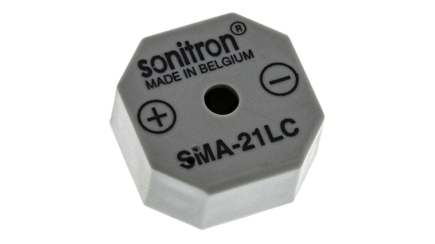 Sonitron Summer Dauerton, 91dB, Durchsteckmontage, 1.5V dc→15V dc, Intern, 21 x 21 x 9.5mm