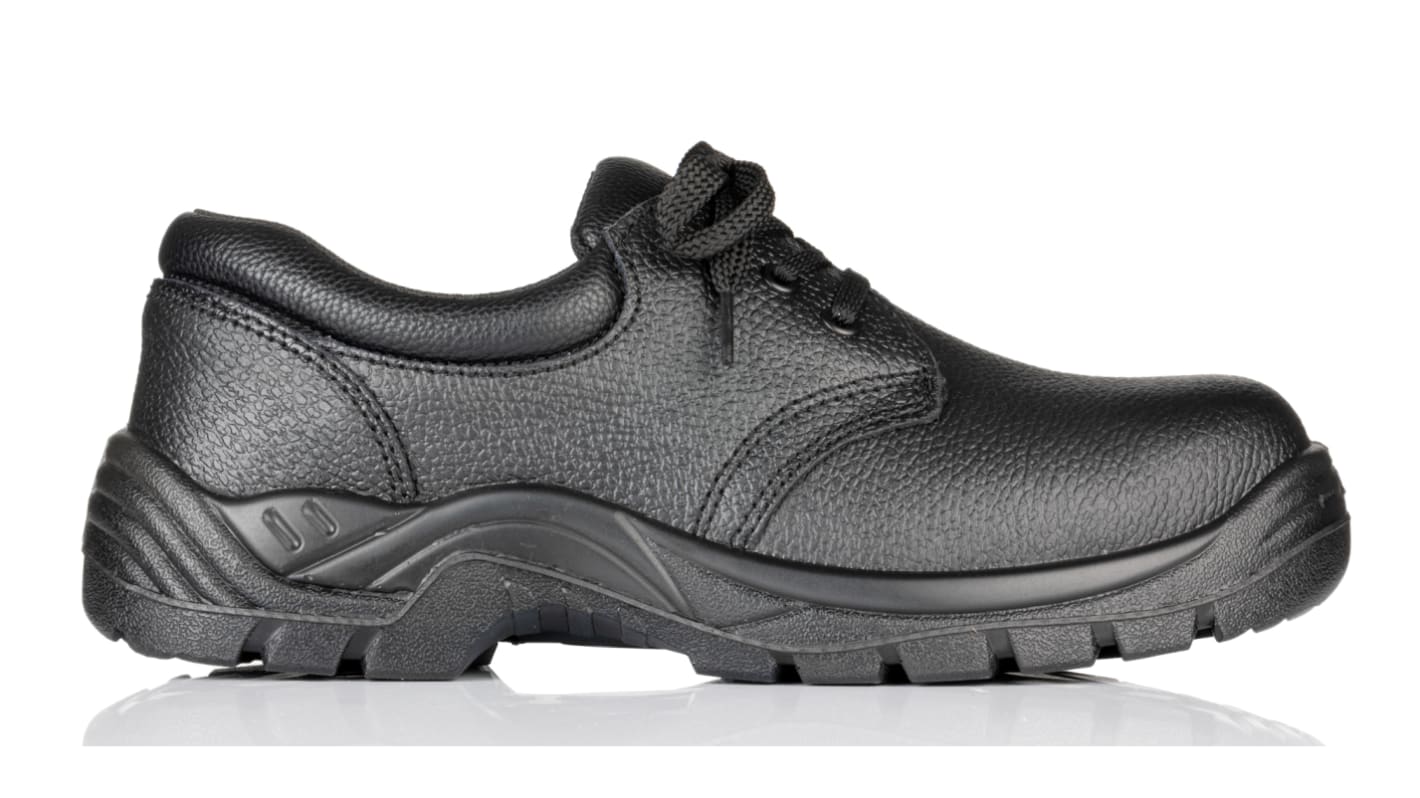 RS PRO Unisex Black Steel  Toe Capped Safety Shoes, UK 8, EU 42