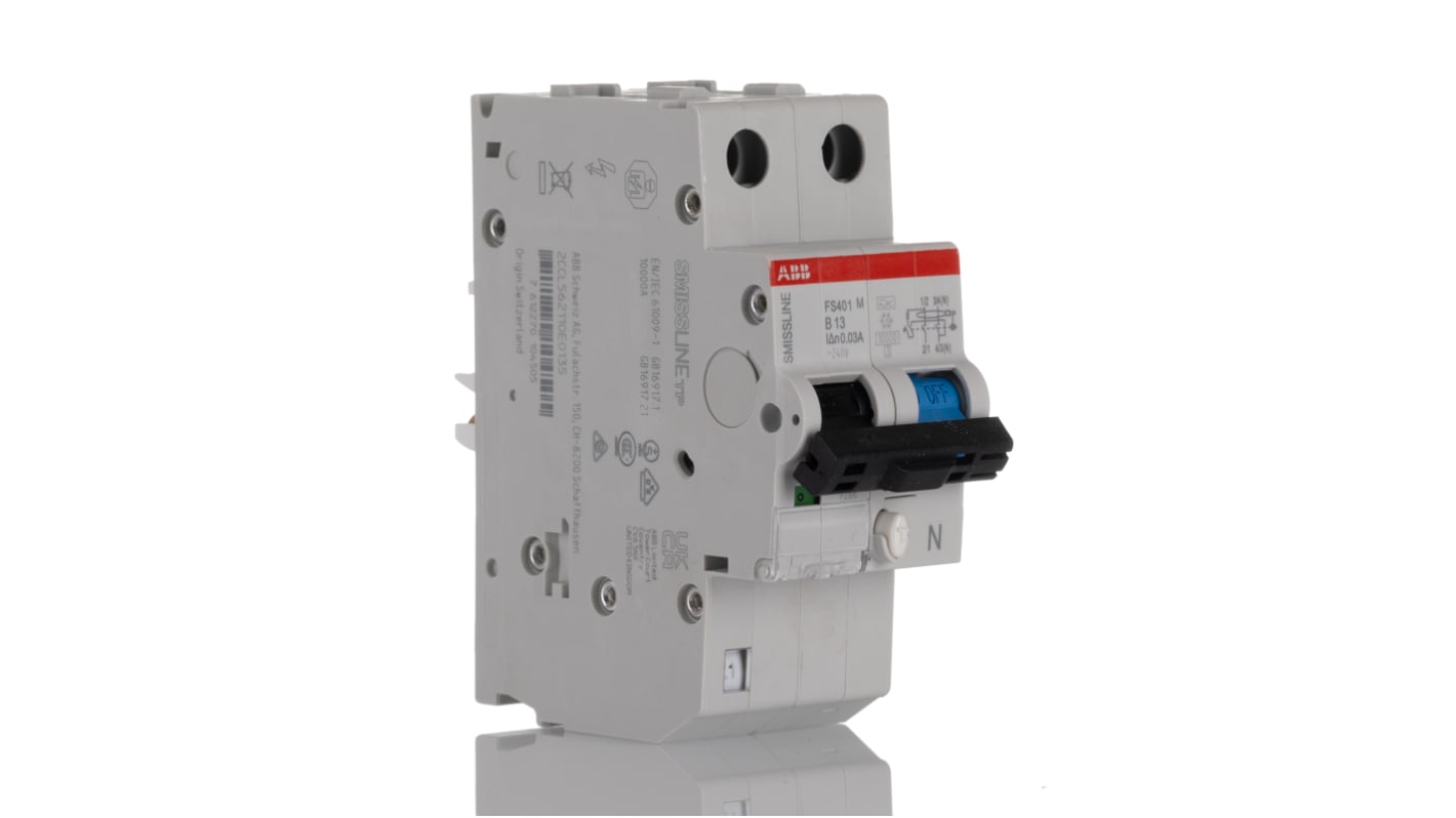 ABB RCCB, 13A, 2 Pole, 30mA, Type B, 240V ac