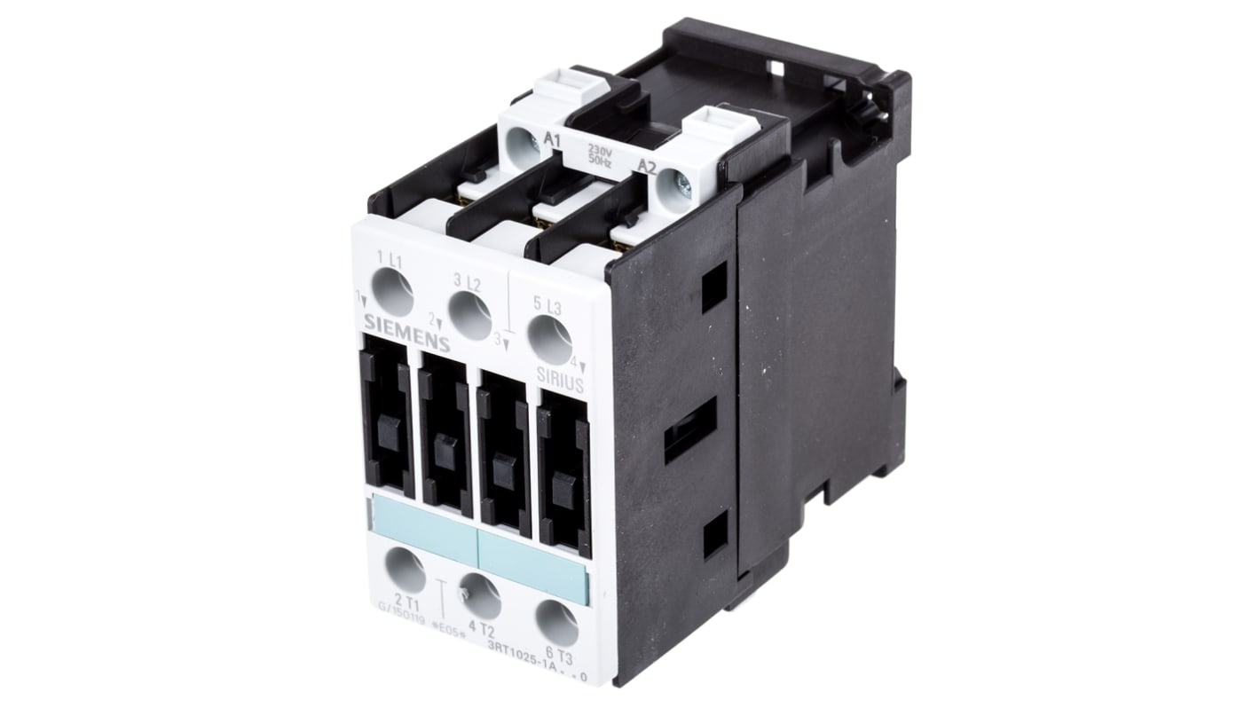 Siemens 3RT1 Series Contactor, 230 V ac Coil, 3-Pole, 16 A, 7.5 kW, 3NO, 400 V ac