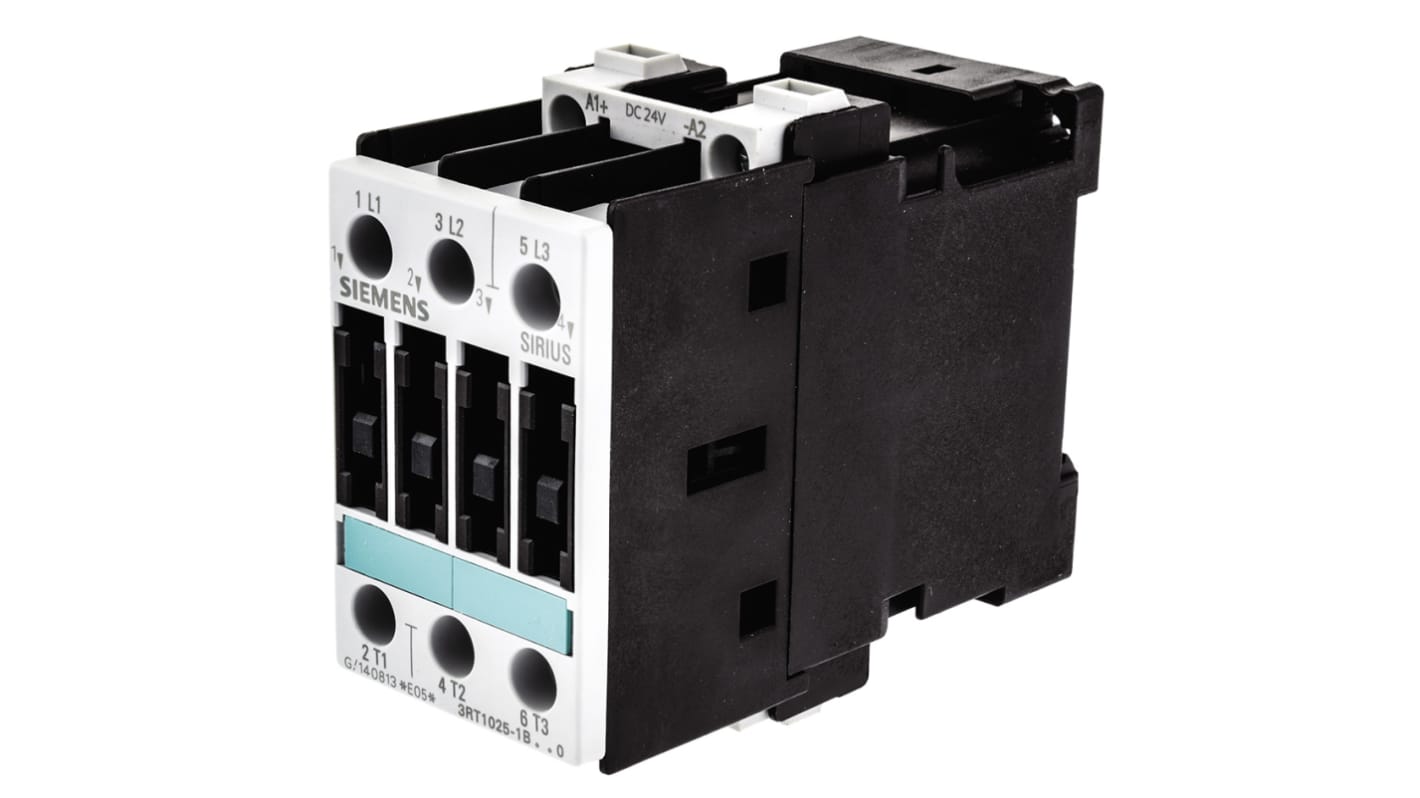 Siemens 3RT1 Series Contactor, 24 V dc Coil, 3-Pole, 16 A, 7.5 kW, 3NO, 400 V ac