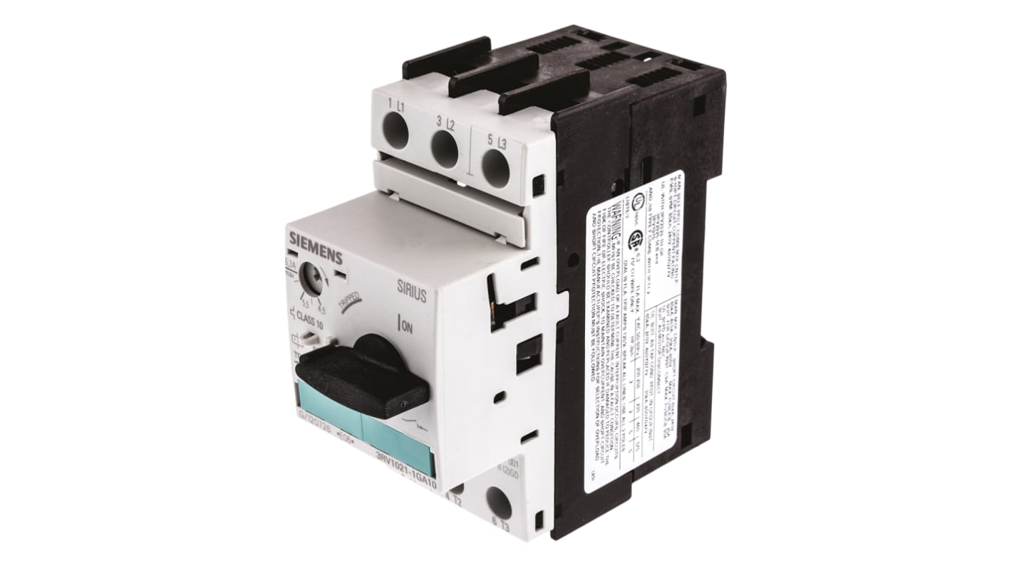 Siemens Sirius Innovation 690 V Motor Protection Circuit Breaker - 3P Channels, 4.5 → 6.3 A, 100 kA