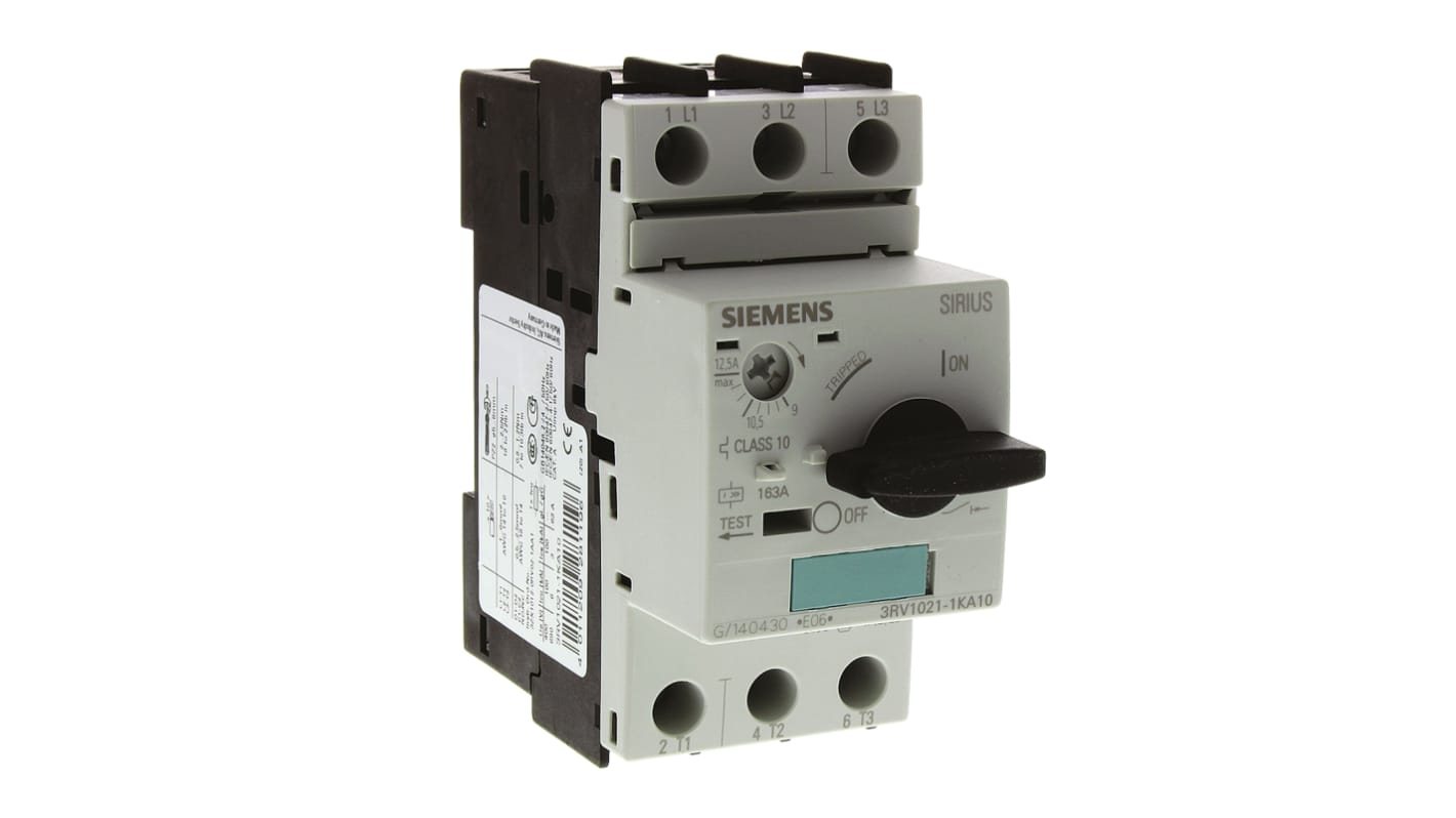 Disjoncteur moteur Siemens Sirius Innovation 3RV1 9 → 12,5 A.