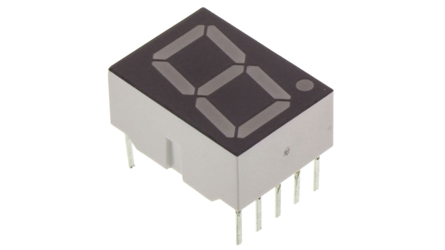 Broadcom LED-Anzeige 7-Segment, Rot 626 nm Zeichenbreite 11.1mm Zeichenhöhe 20.3mm THT