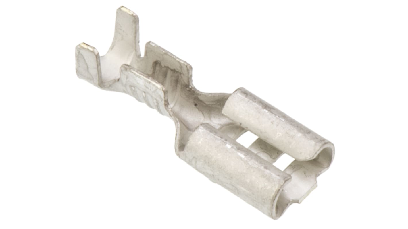 TE Connectivity FASTON .187 Uninsulated Female Spade Connector, Receptacle, 4.75 x 0.81mm Tab Size, 0.5mm² to 1.5mm²