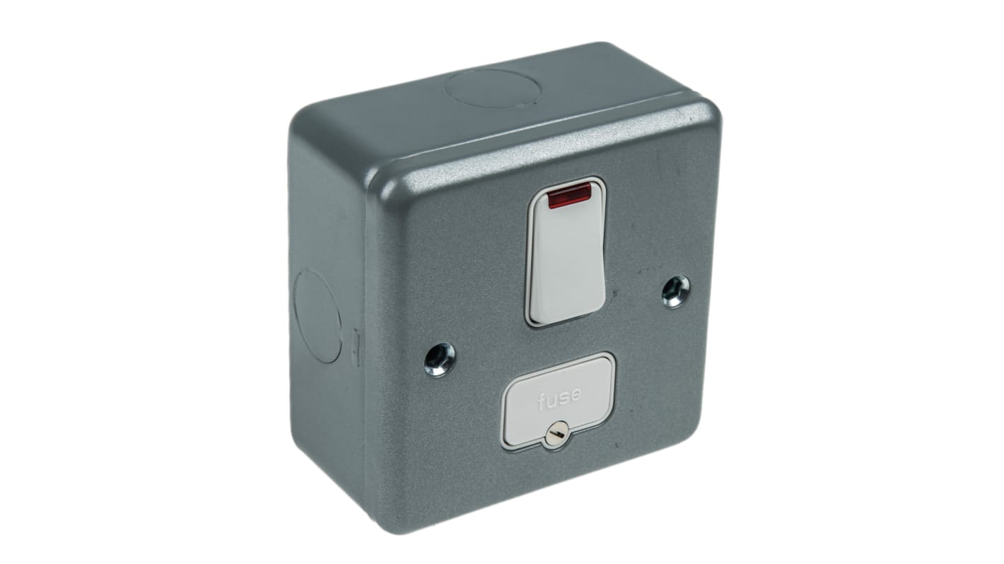 Presa con fusibile MK Electric, 13A, 1 modulo, 2 poli, fusibile BS 1362 86 x 86 x 47mm 250V ca