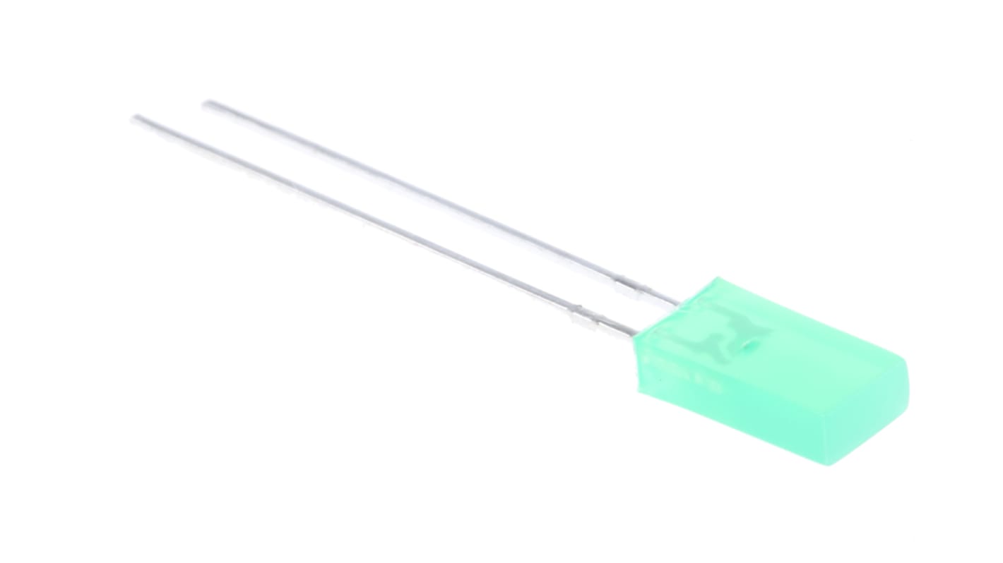 LED Vert, Traversant, Rectangulaire, 2,2 V