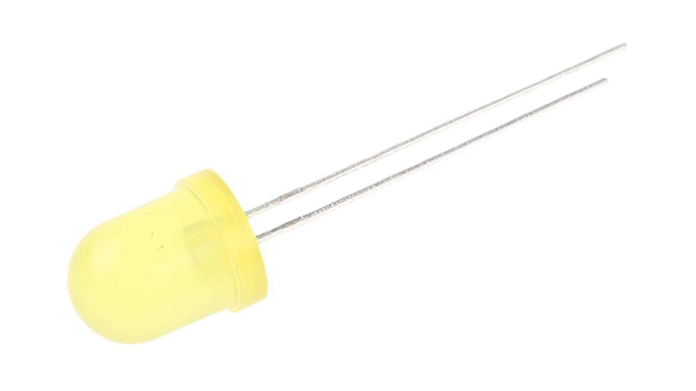 LED Jaune, Traversant, 8 mm, 2.5 V