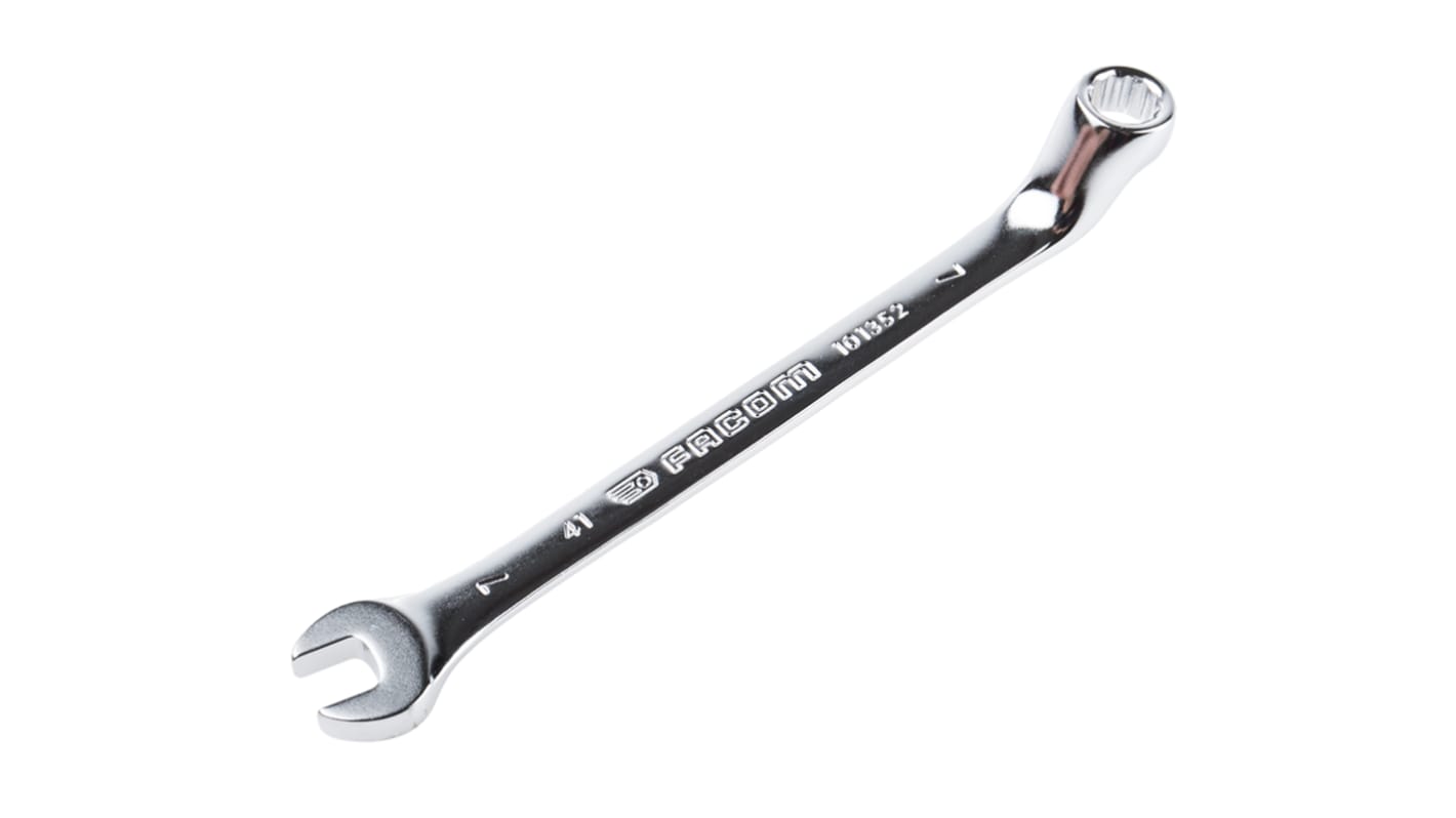 Facom Combination Spanner, 7mm, Metric, Double Ended, 127 mm Overall