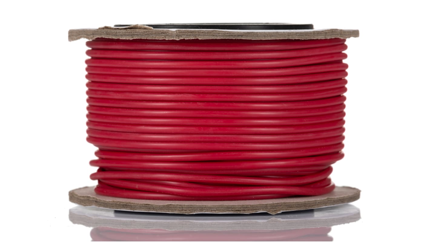 RS PRO Red 0.5 mm² Hook Up Wire, 20 AWG, 16/0.2 mm, 25m, Silicone Rubber Insulation