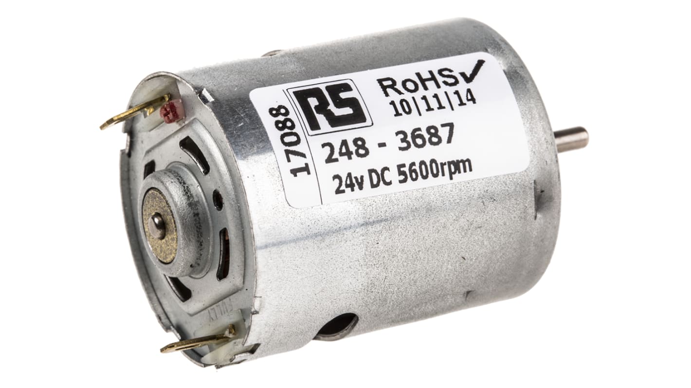 RS360 Mellor Electric Brushed DC Motor, 24 V dc, 2.3 Ncm, 5600 rpm RS